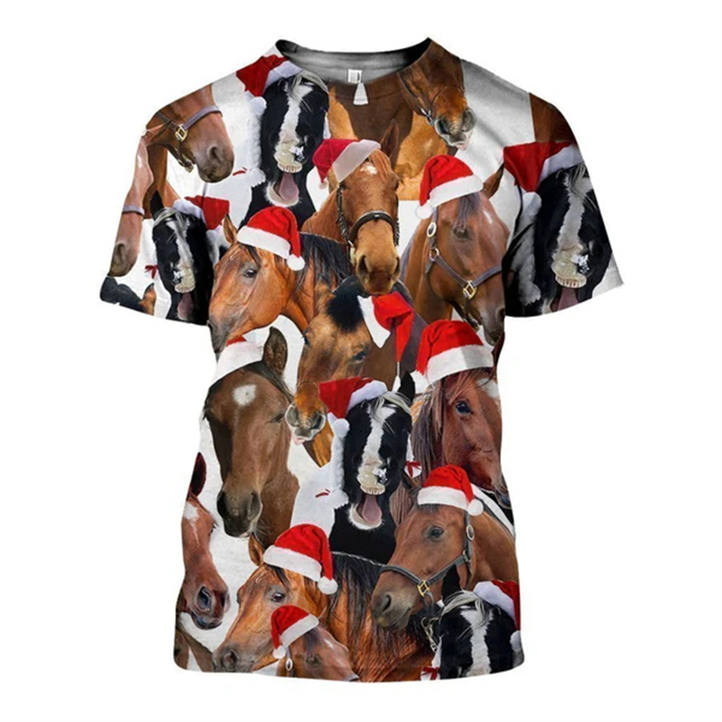 3D Printing Xmas - New 3D Xmas Animals Funny T
