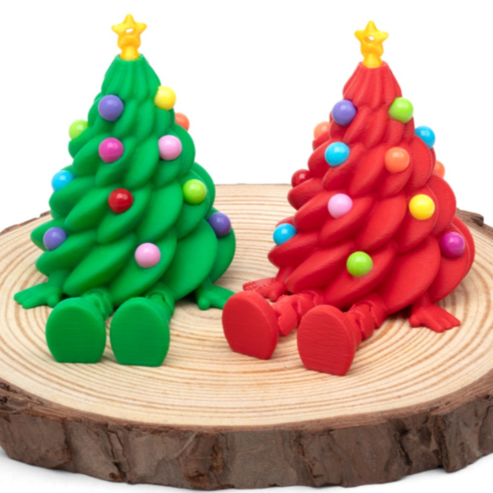 3D Printing Xmas - 3D Printed Christmas Tree Figures Multi-joint