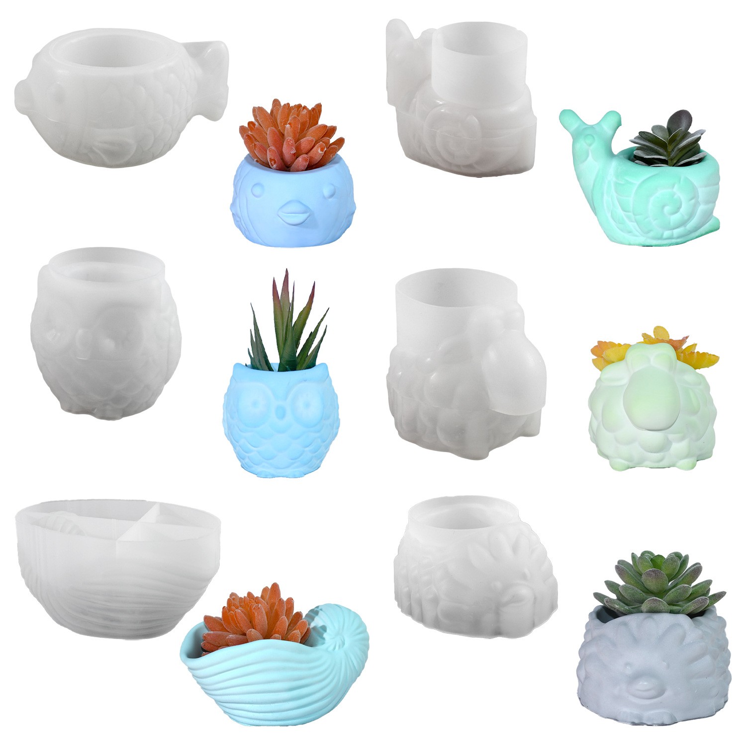 3D Animal Flower Pot Silicone  - 3D Printing Vase recension och pris