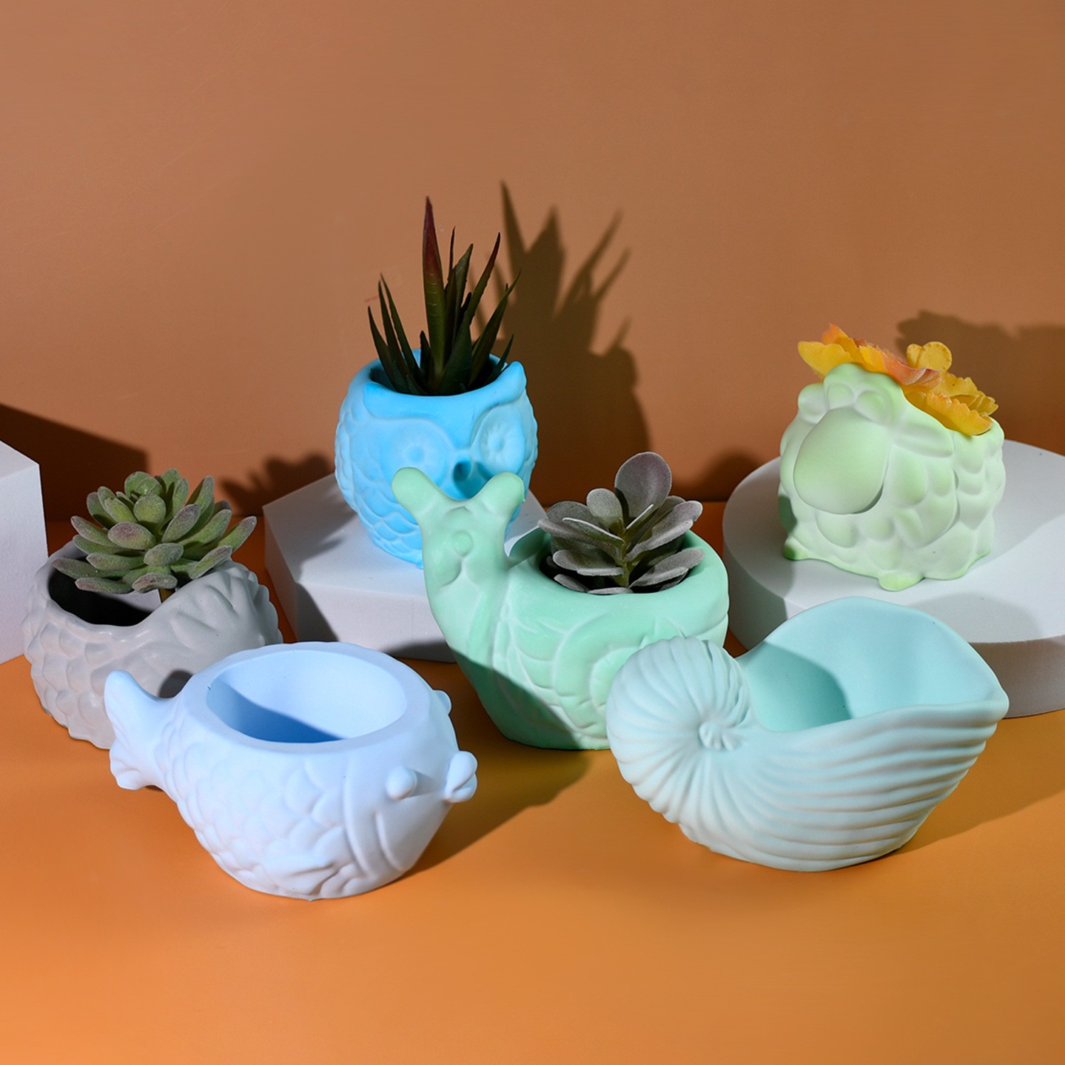 3D Animal Flower Pot Silicone  - 3D Printing Vase recension och pris
