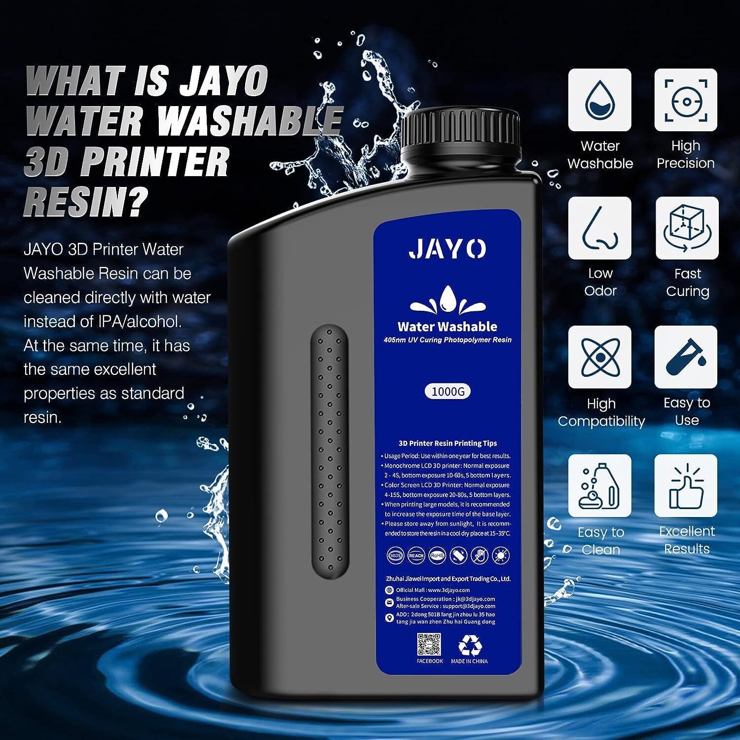 JAYO Standard /ABS-Like/ Water - 3D Printing Uv Resin recension och pris