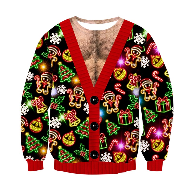 Ugly Christmas Sweaters Men No - 3D Printing Xmas recension och pris