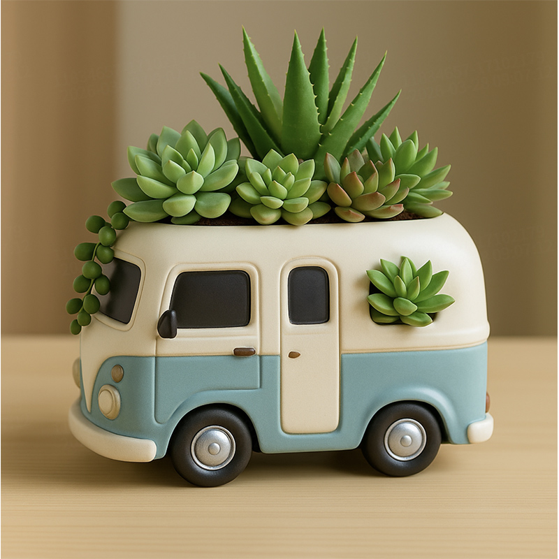 3D Vintage Bus Car Succulent P - 3D Printing Vase recension och pris