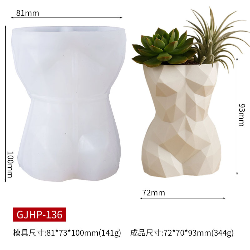 3D Geometric Female Body Flowe - 3D Printing Vase recension och pris