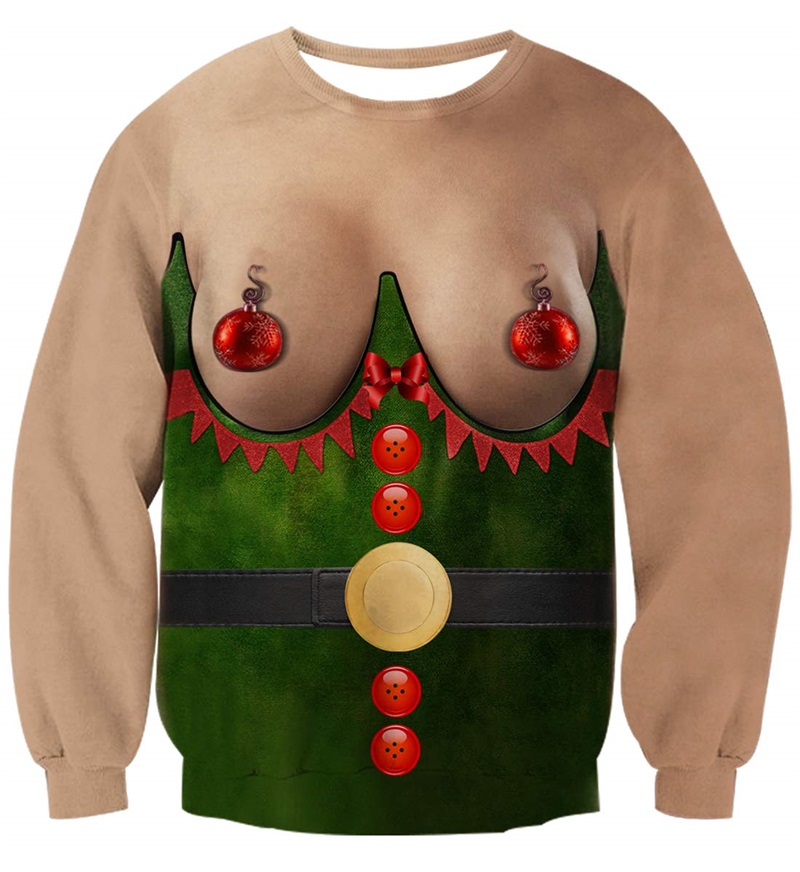 Mens Ugly Christmas Sweater 3D - 3D Printing Xmas recension och pris