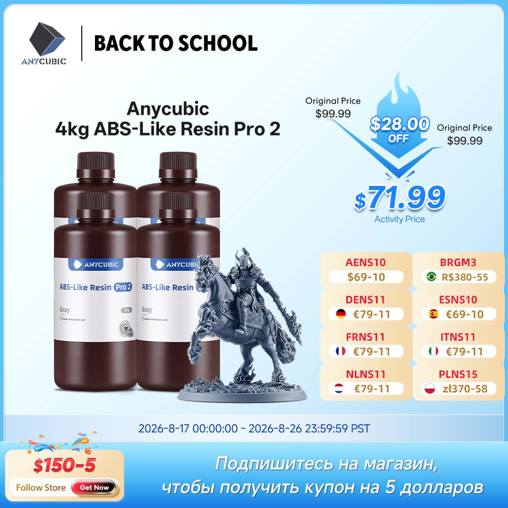 New 2 pieces/lot ANYCUBIC ABS  - 3D Printing Uv Resin recension och pris