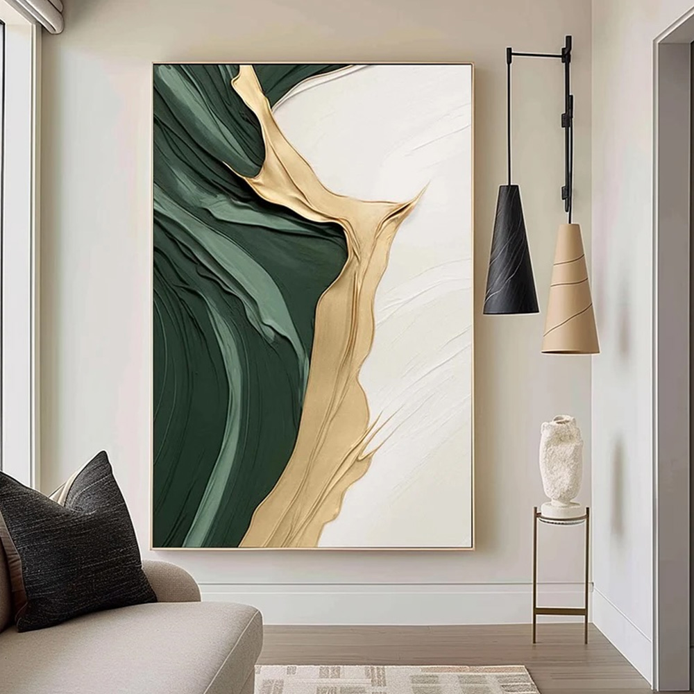 Gold Green Minimalist Abstract - 3D Printing Gold recension och pris