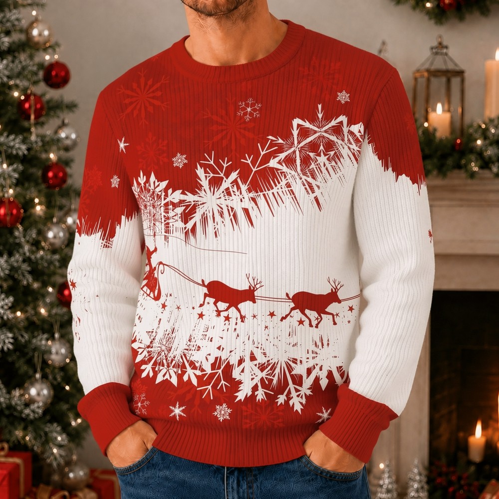Unisex Christmas Sweater Reind - 3D Printing Xmas recension och pris
