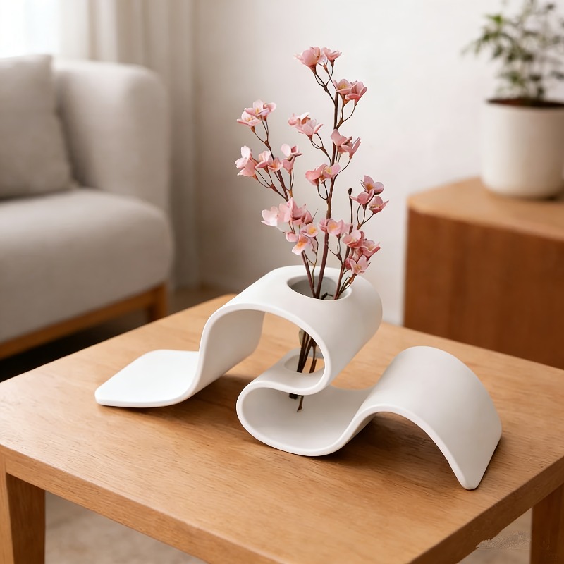 1pc Modern Minimalist Curved 3 - 3D Printing Vase recension och pris