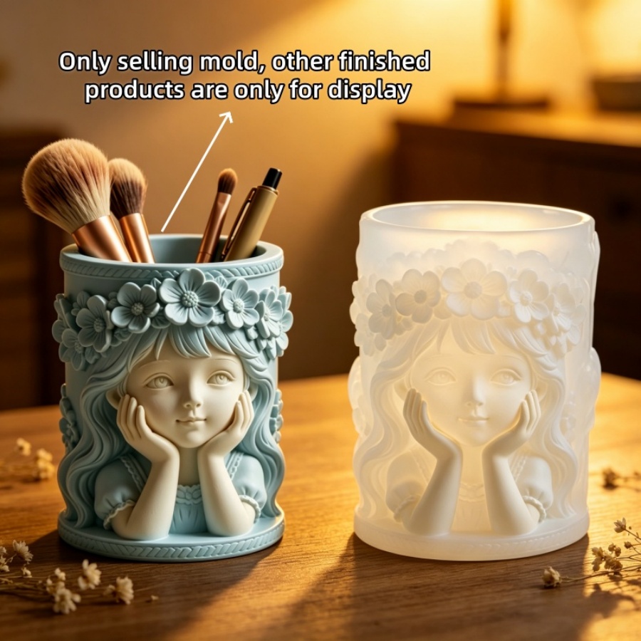 Reusable 3D Embossed Girl Sili - 3D Printing Vase recension och pris